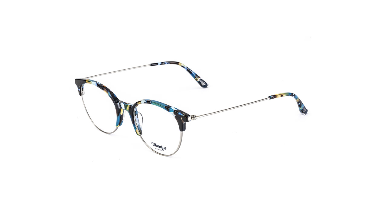 Paire de lunettes de vue Woodys Rabbit couleur bleu - Côté à angle - Doyle