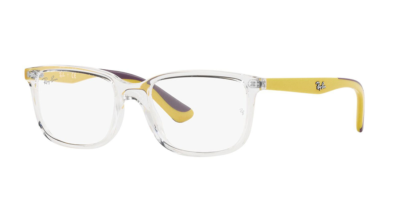 Paire de lunettes de vue Ray-ban Ry1605 couleur jaune - Côté à angle - Doyle