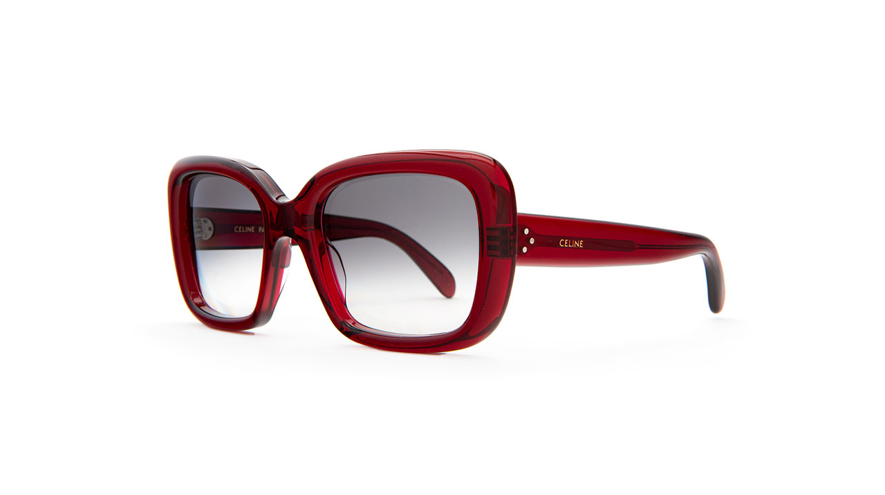 Paire de lunettes de soleil Celine-paris Cl40162i /s couleur rouge - Côté à angle - Doyle