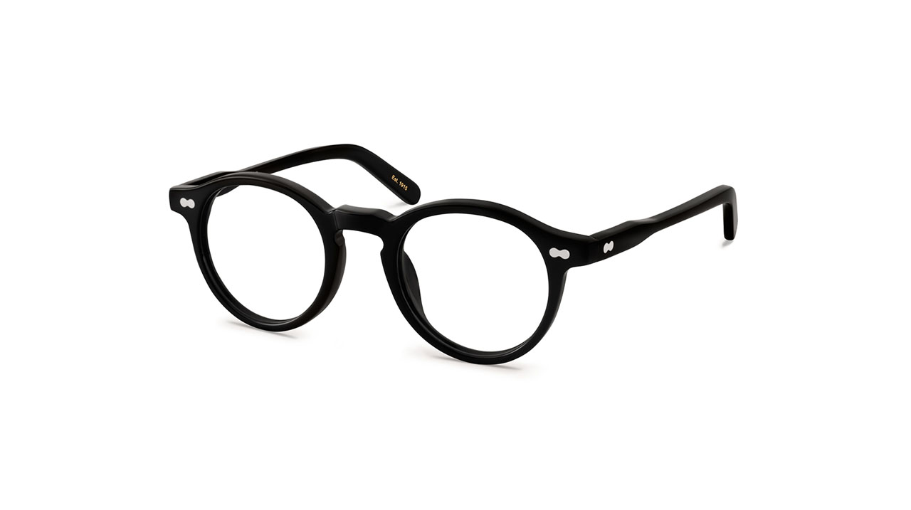 Paire de lunettes de vue Moscot Miltzen couleur noir - Côté à angle - Doyle