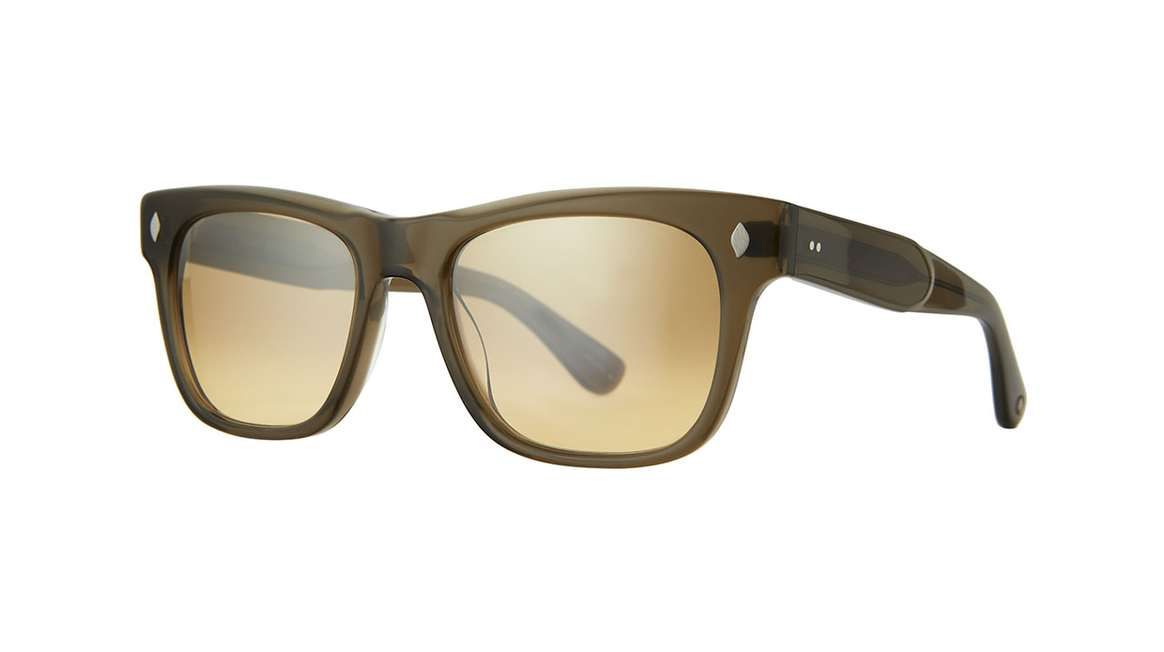 Paire de lunettes de soleil Garrett-leight Troubadour /s couleur vert - Côté à angle - Doyle