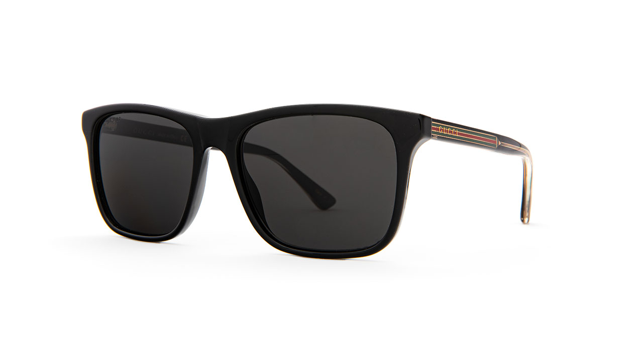 Paire de lunettes de soleil Gucci Gg0381s couleur noir - Côté à angle - Doyle