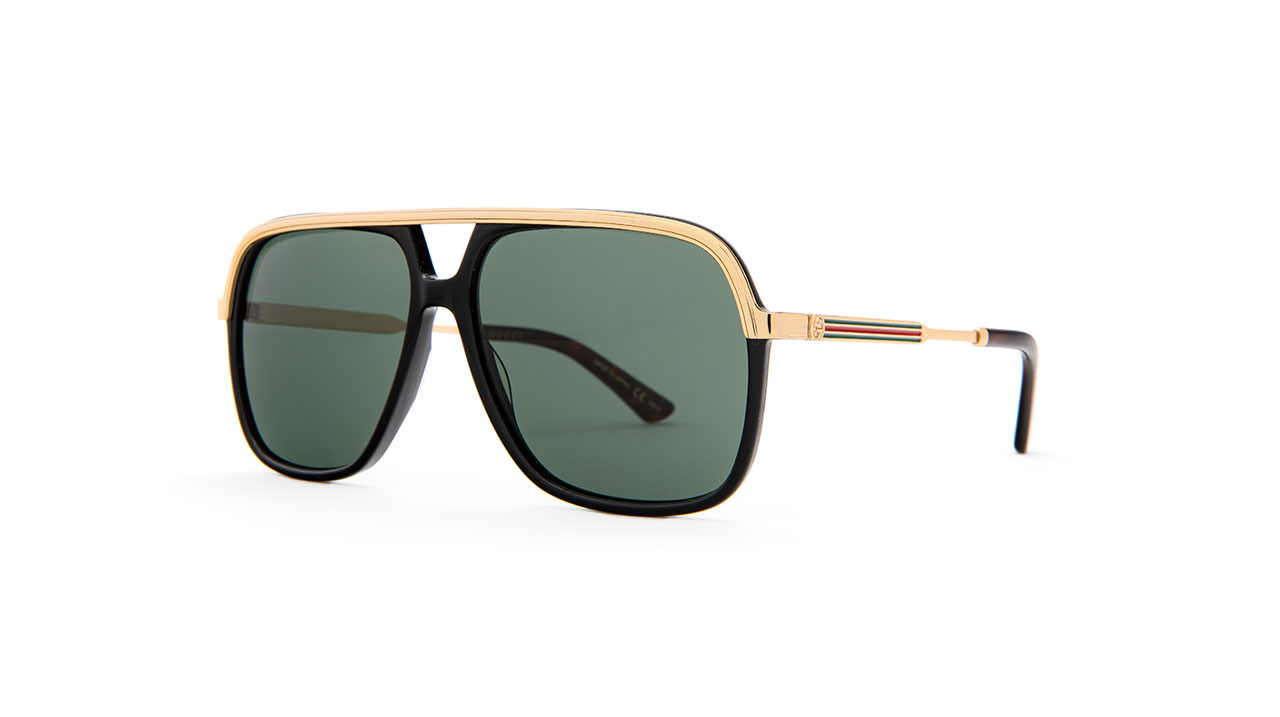Paire de lunettes de soleil Gucci Gg0200s couleur noir - Côté à angle - Doyle
