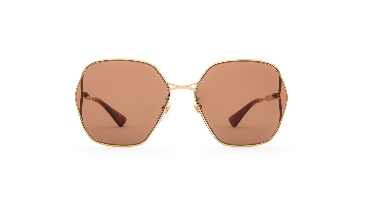 Paire de lunettes de soleil Gucci Gg0818sa couleur or - Doyle