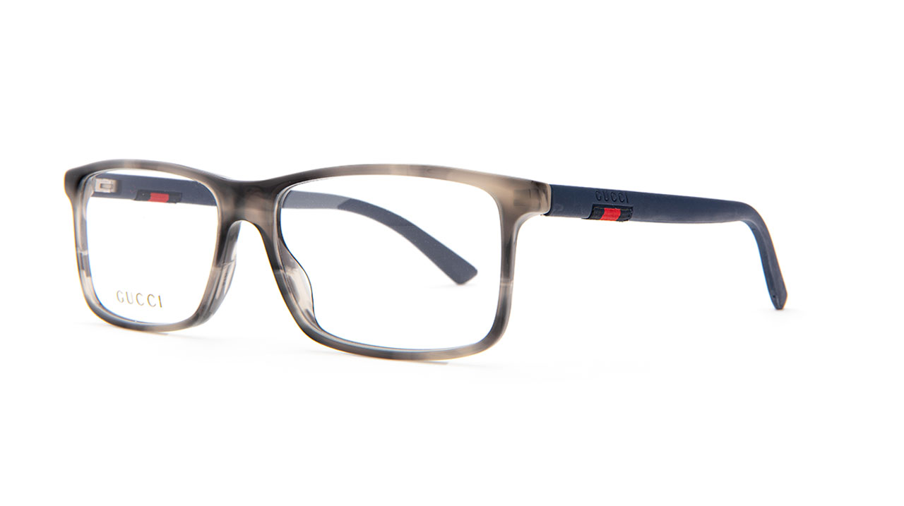 Paire de lunettes de vue Gucci Gg0424o couleur gris - Côté à angle - Doyle