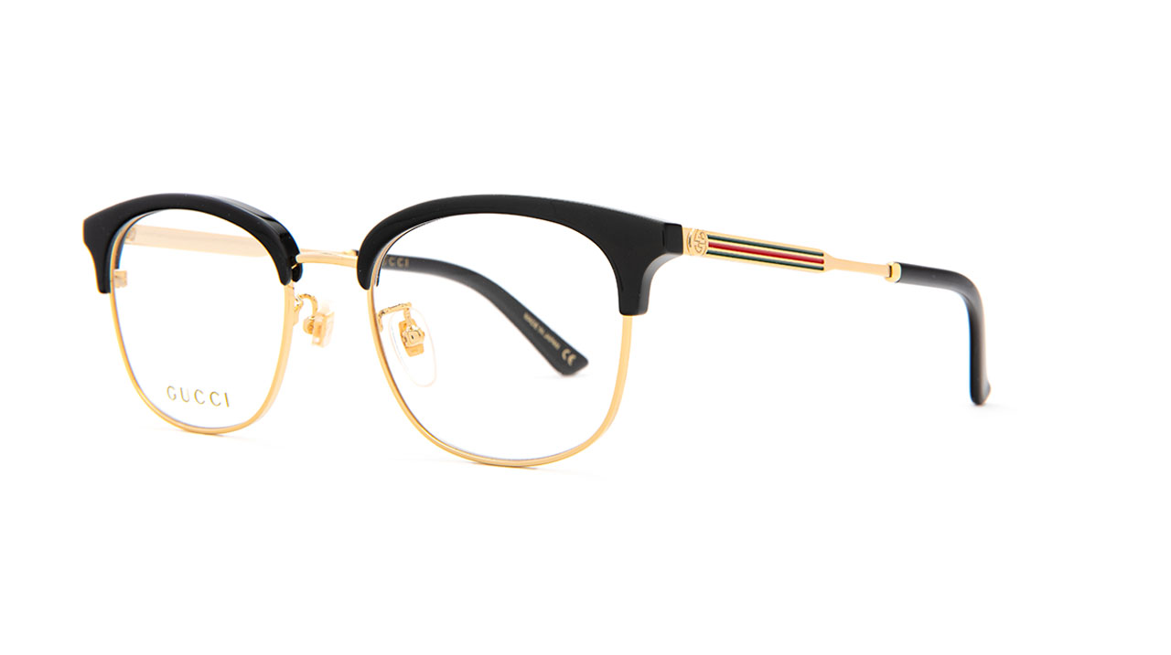 Paire de lunettes de vue Gucci Gg0590ok couleur noir - Côté à angle - Doyle