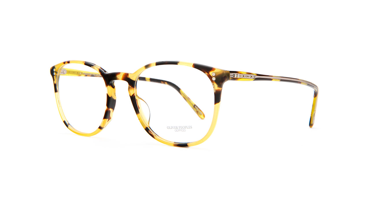 Paire de lunettes de vue Oliver-peoples Finley vintage ov5397u couleur brun - Côté à angle - Doyle
