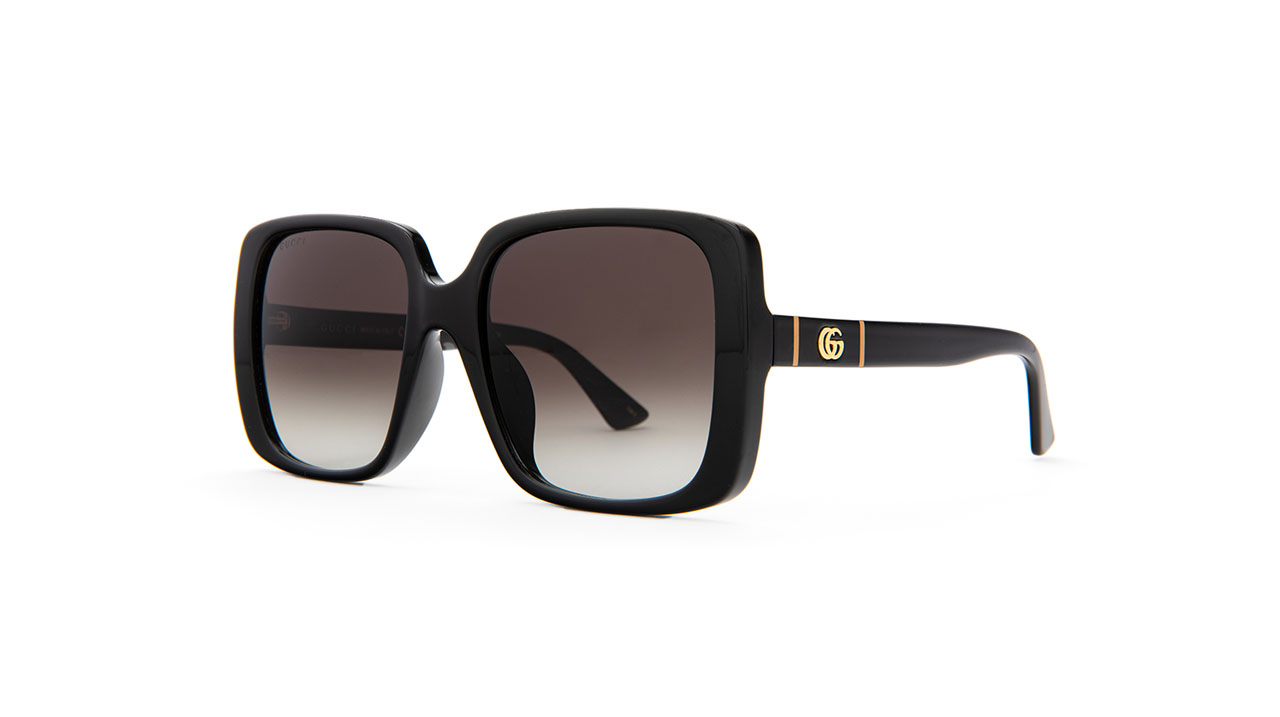 Paire de lunettes de soleil Gucci Gg0632s couleur noir - Côté à angle - Doyle