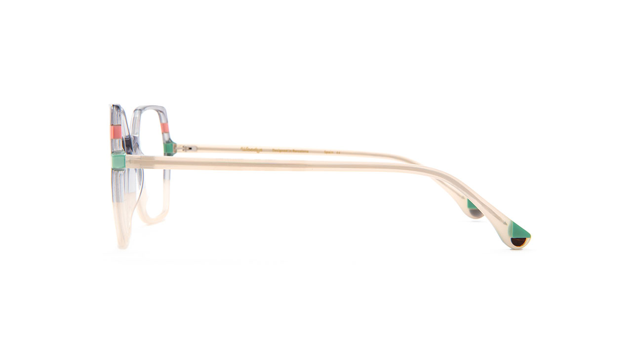 Paire de lunettes de vue Woodys Liria couleur gris - Côté droit - Doyle
