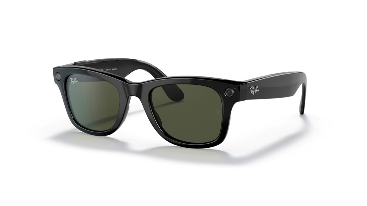 Paire de lunettes de soleil Ray-ban Rw4002 stories couleur noir - Côté à angle - Doyle