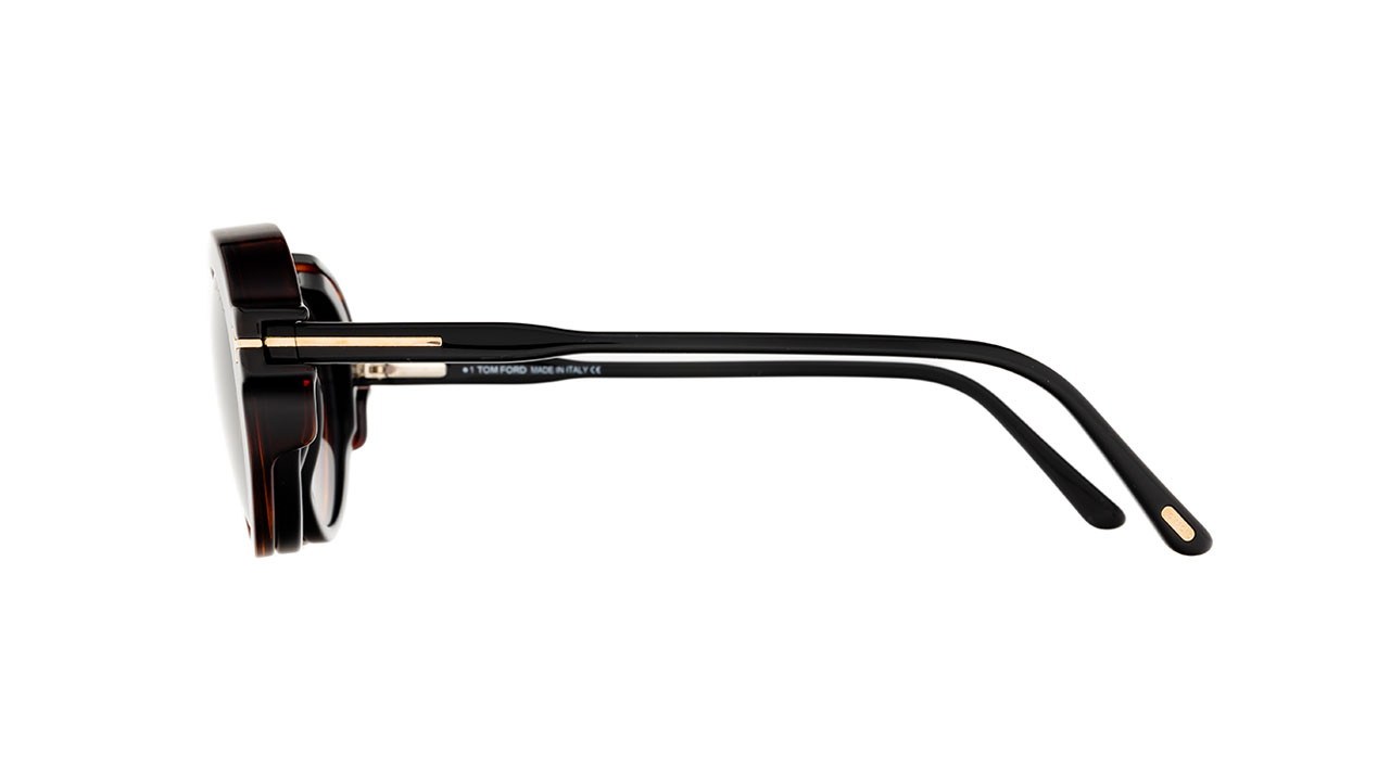 Paire de lunettes de vue Tom-ford Tf5760-b + clip couleur noir - Côté droit - Doyle