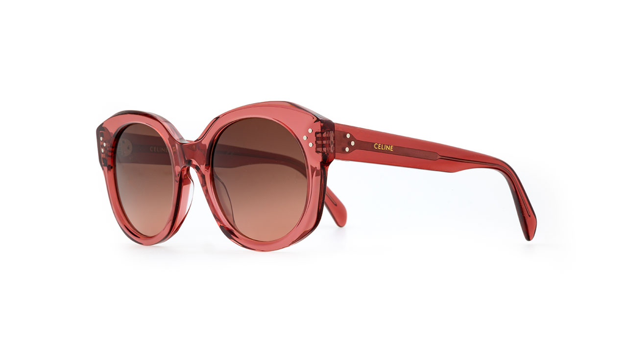 Paire de lunettes de soleil Celine-paris Cl40186i /s couleur rose - Côté à angle - Doyle