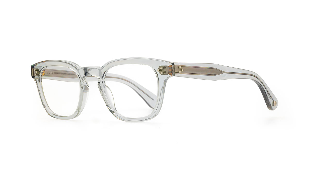 Paire de lunettes de vue Garrett-leight Regent couleur gris - Côté à angle - Doyle