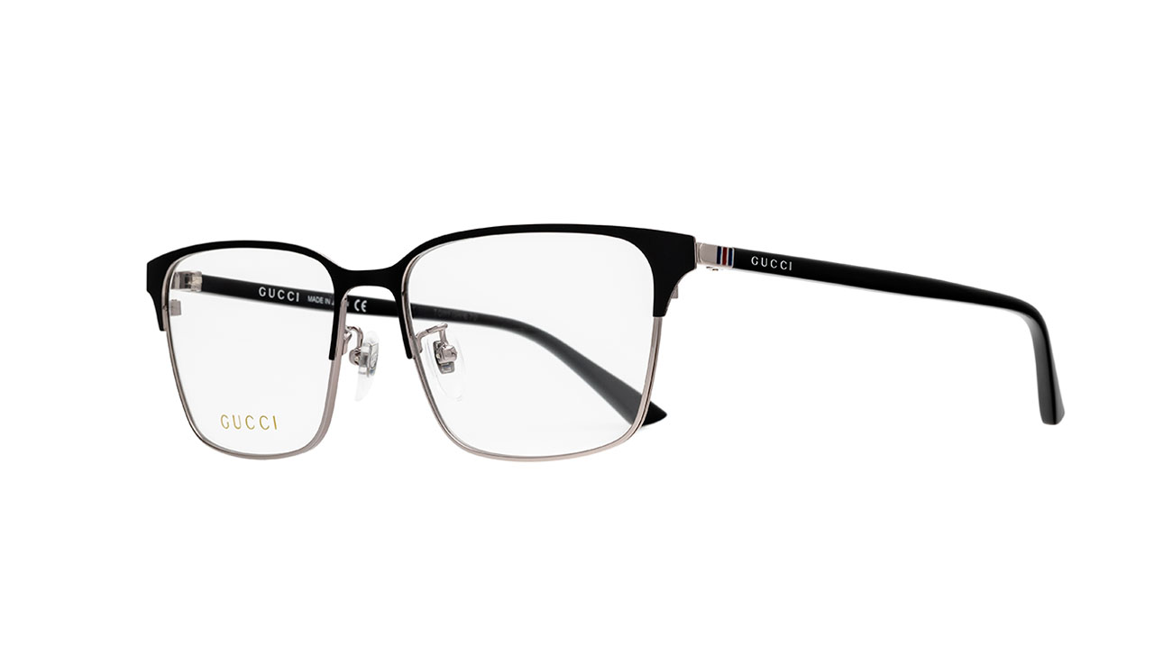 Paire de lunettes de vue Gucci Gg0756oa couleur noir - Côté à angle - Doyle