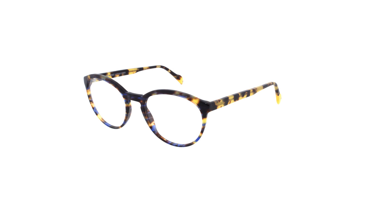 Paire de lunettes de vue Andy-wolf 4600 couleur bleu - Côté à angle - Doyle