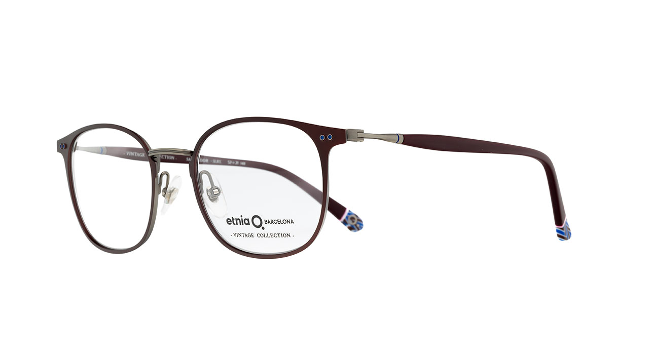 Paire de lunettes de vue Etnia-vintage Salvador couleur rouge - Côté à angle - Doyle