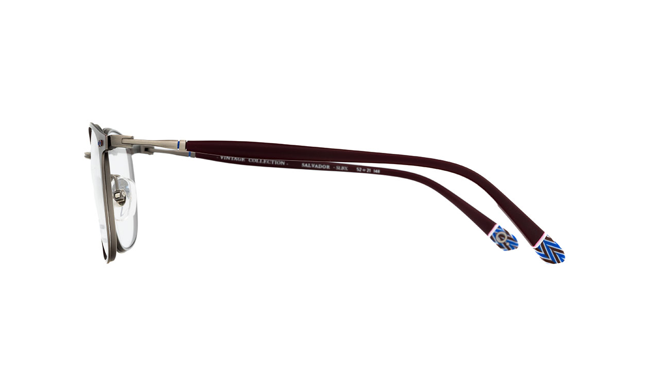 Paire de lunettes de vue Etnia-vintage Salvador couleur rouge - Côté droit - Doyle