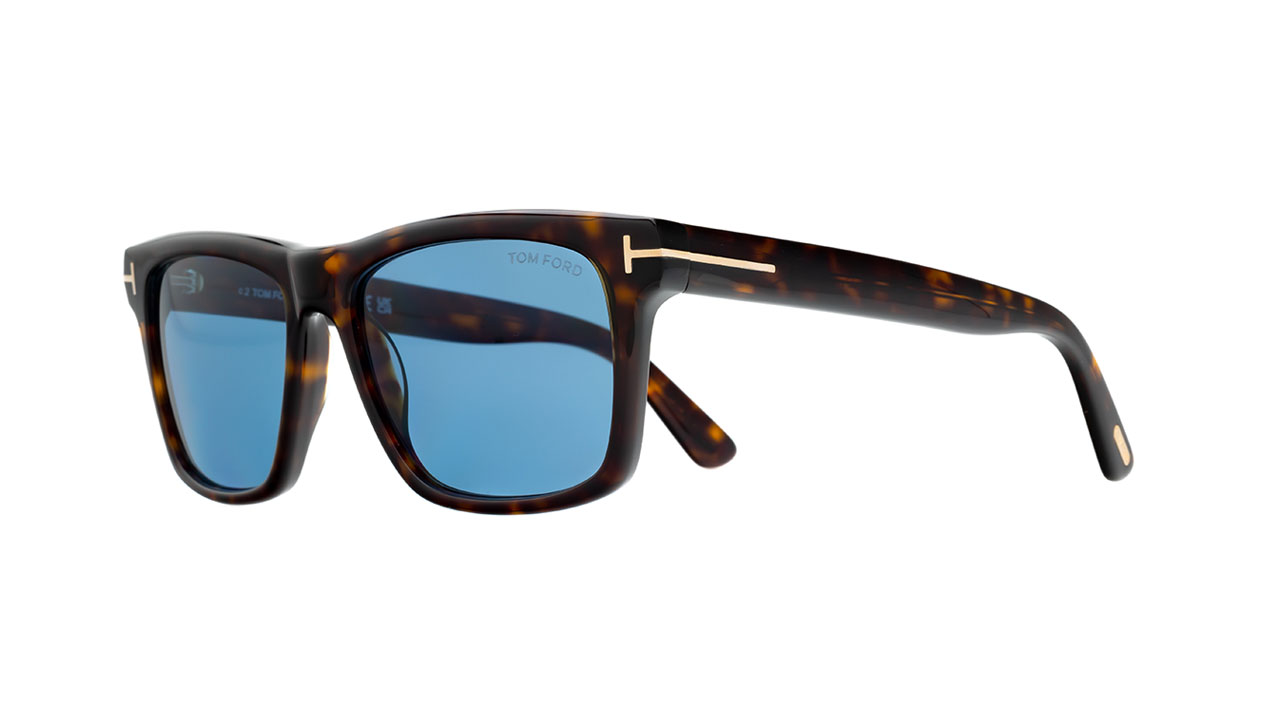 Paire de lunettes de soleil Tom-ford Tf906 / s couleur havane - Côté à angle - Doyle