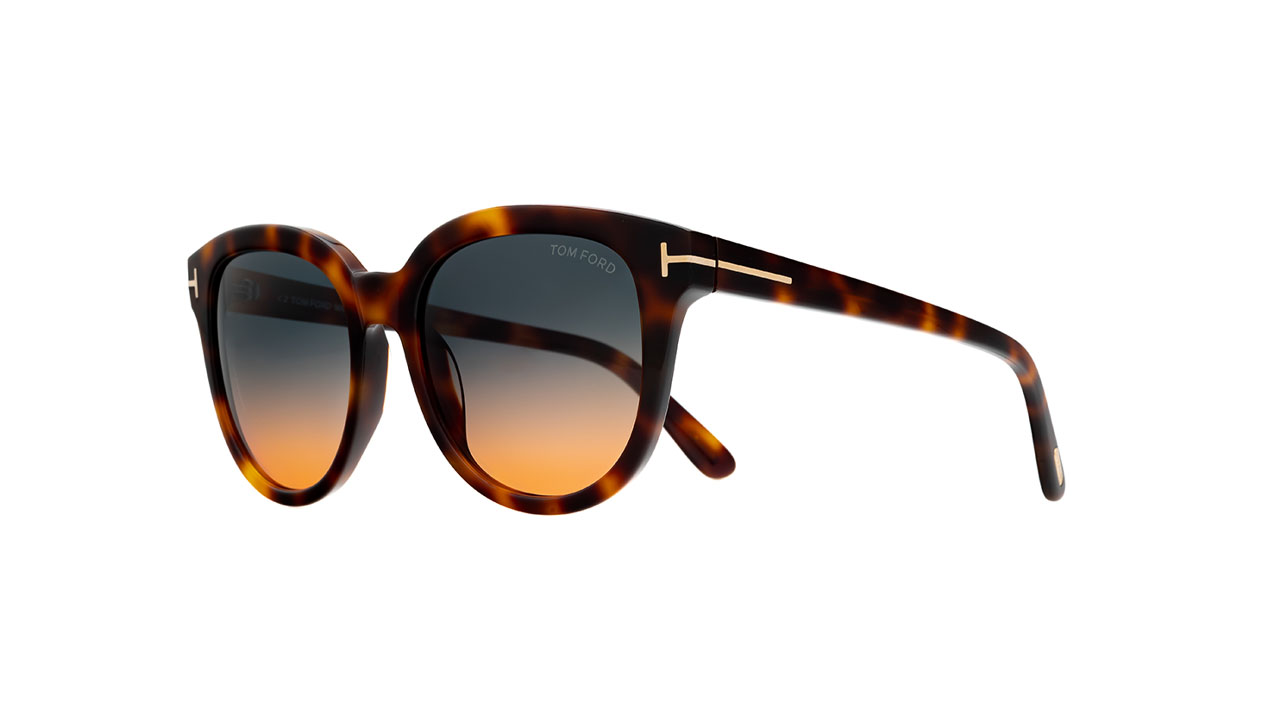Paire de lunettes de soleil Tom-ford Tf914 /s couleur havane - Côté à angle - Doyle