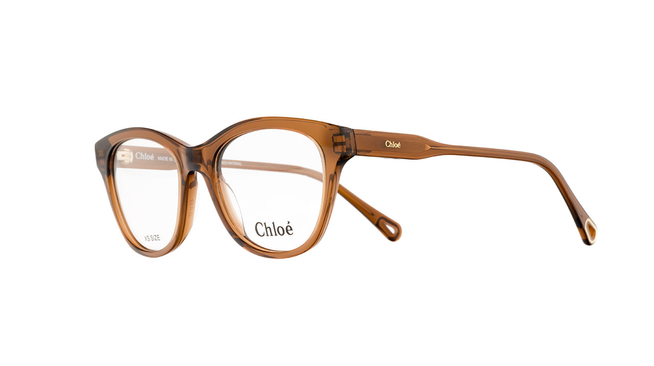 Paire de lunettes de vue Chloe Ch0085o couleur bronze - Côté à angle - Doyle