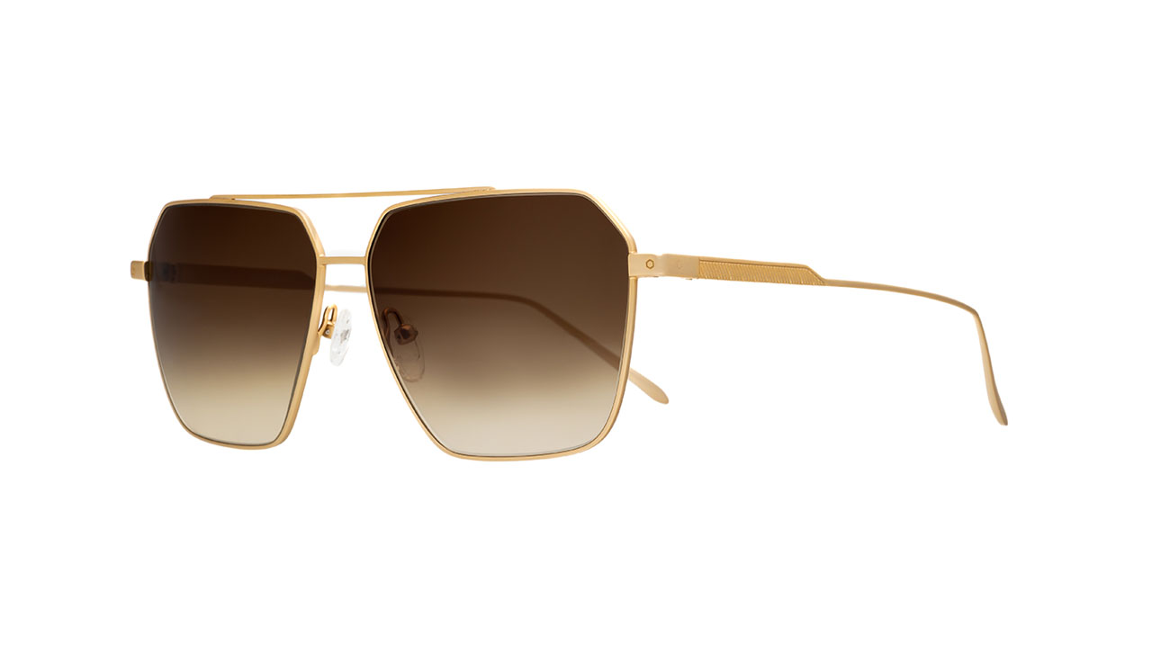 Paire de lunettes de soleil Atelier78 Gustave /s couleur doré satin - Côté à angle - Doyle