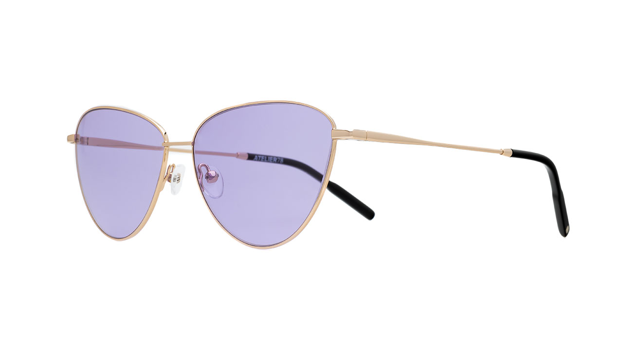 Paire de lunettes de soleil Atelier78 Chloe /s couleur or - Côté à angle - Doyle
