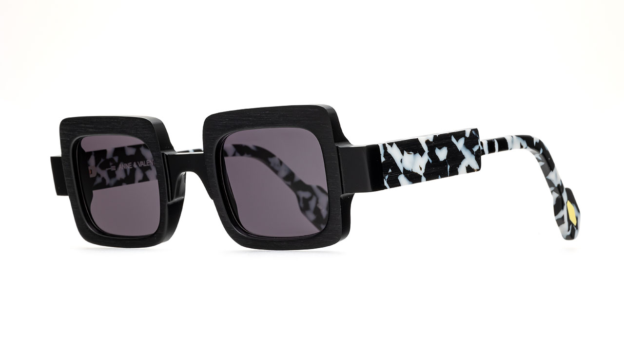 Paire de lunettes de soleil Anne-et-valentin Spock /s couleur noir - Côté à angle - Doyle