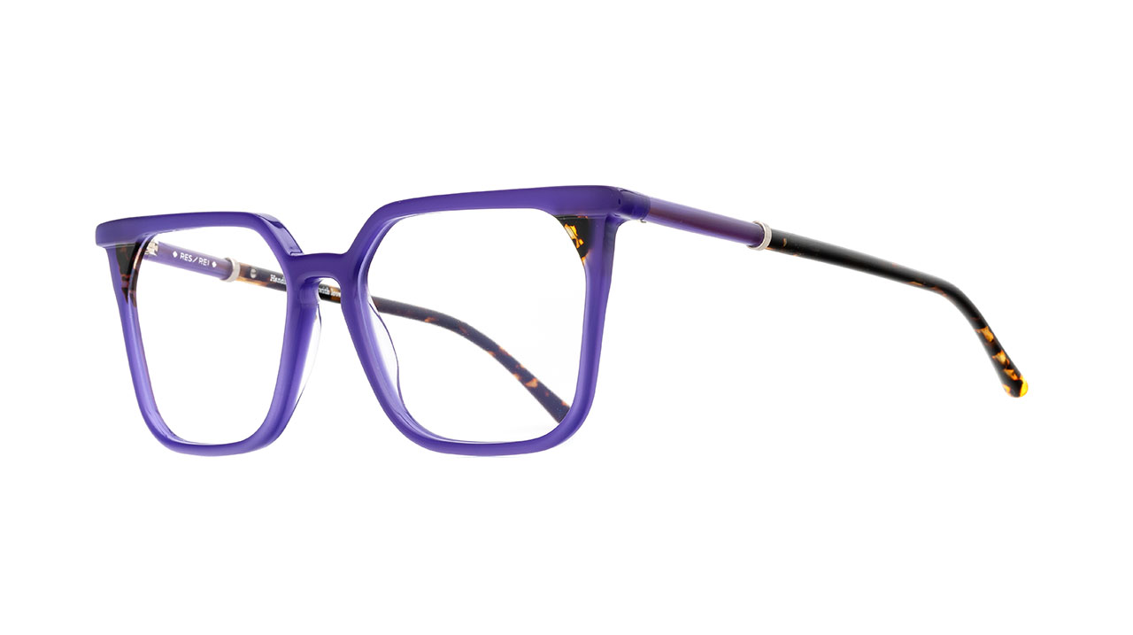 Paire de lunettes de vue Res-rei Game couleur mauve - Côté à angle - Doyle