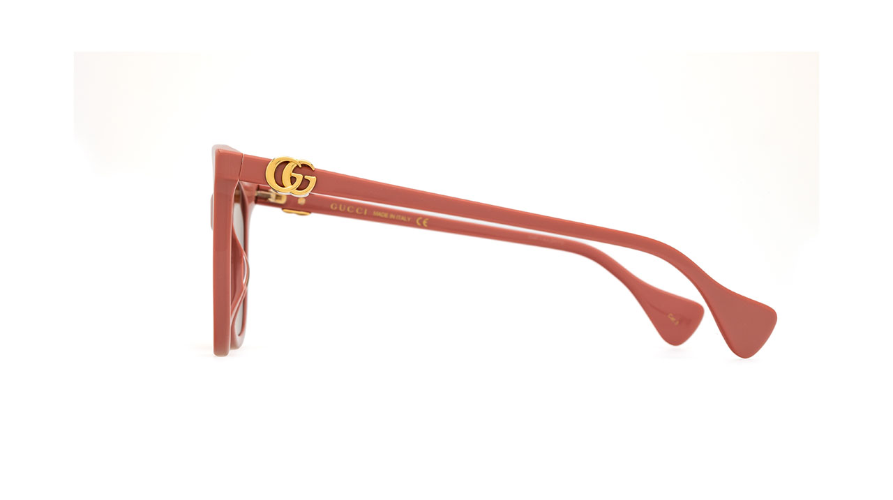 Paire de lunettes de soleil Gucci Gg1071s couleur rose - Côté droit - Doyle