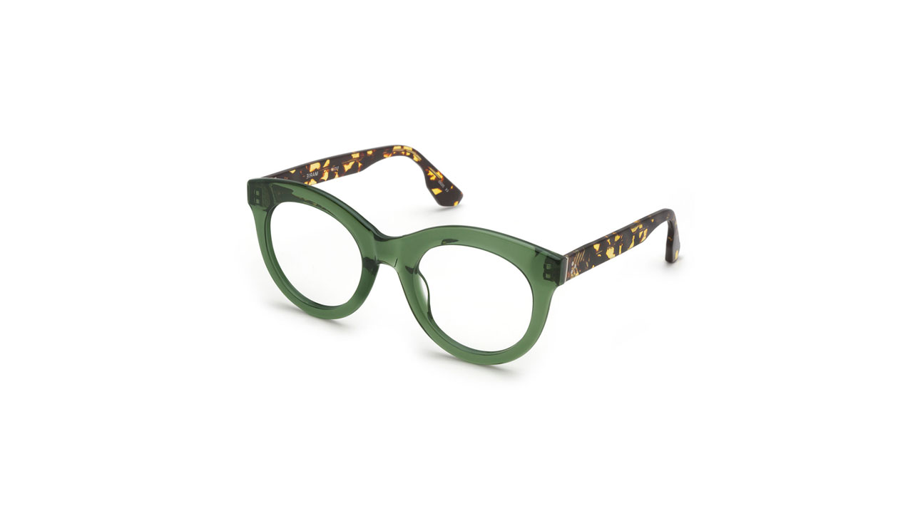 Paire de lunettes de vue Krewe Marie couleur vert - Côté à angle - Doyle