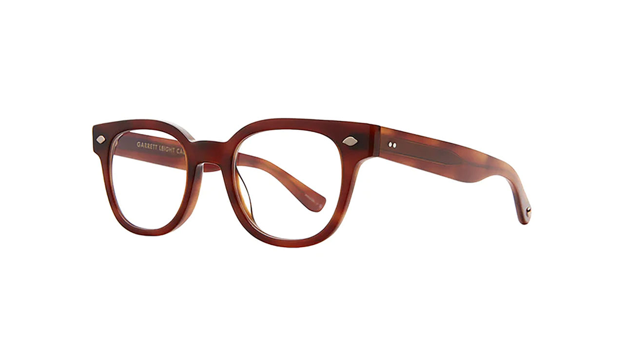 Paire de lunettes de vue Garrett-leight Canter couleur brun - Côté à angle - Doyle
