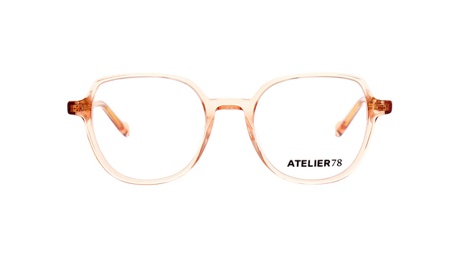 Paire de lunettes de vue Atelier78 Aster couleur pêche cristal - Doyle