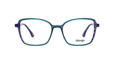 Paire de lunettes de vue Woodys Carrot couleur turquoise - Doyle