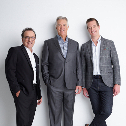 Dr. Karl Brousseau, vice-president and optometrist, Luc Doyle, founder and optometrist, Patrick Doyle, president and optician