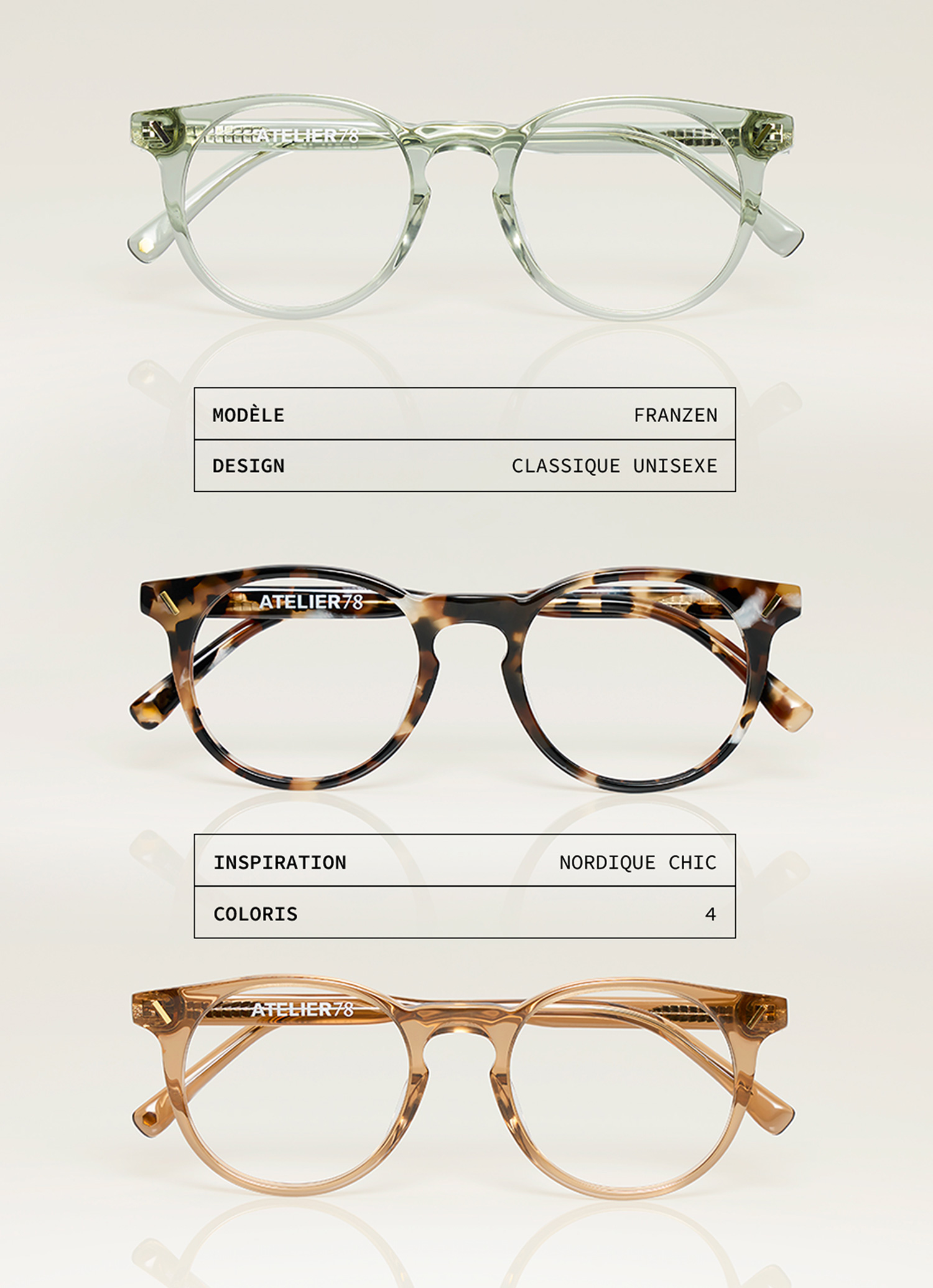 ATELIER78 OFFER FRAME + LENSES $295